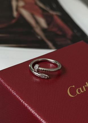 Каблучка ❤️ cartier juste un clou ring diamond white gold 18k кольцо