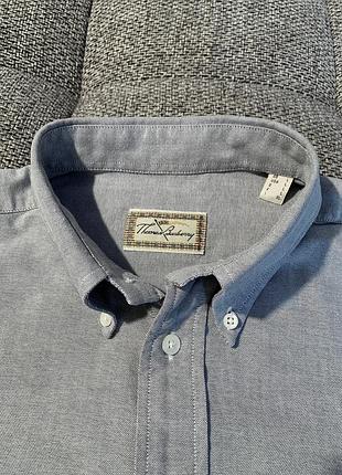 Вінтажна сорочка thomas burberry 1835 сіра, якісний котон чоловіча
