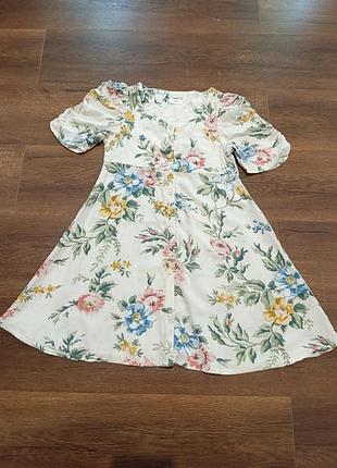 Детское красивое платье с цветами next, бу
