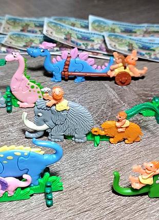 Киндер серии. бытовые сцены с доисторических времен. 1995 год.