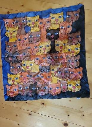 Шелковый винтажный платок косынка платок arty's