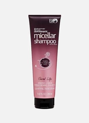 Шампунь для зміцнення волосся bio world secret life keratrix + mucin