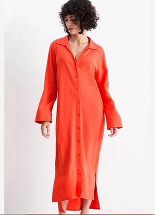 Новое платье-рубашка длинная c&a платье лен платье вискозное льна