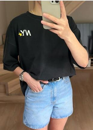 Футболка с принтом zara s, l