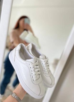 Кеди жіночі шкіра білі