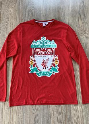Мужской хлопковый лонгслив с принтом liverpool fc