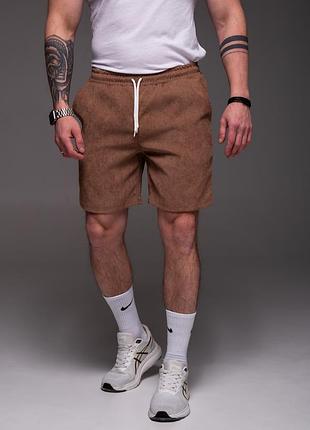 Чоловічі шорти вельвет коричневі