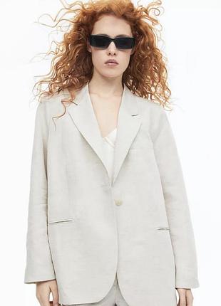 Пиджак, блейзер h&m на основе льна