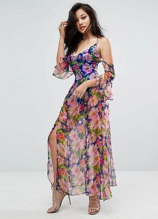 Распродажа платье prettylittlething легкое воздушное с полуоткрытой спиной
