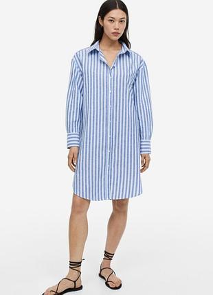 Брендовое вискозное платье миди рубашка
