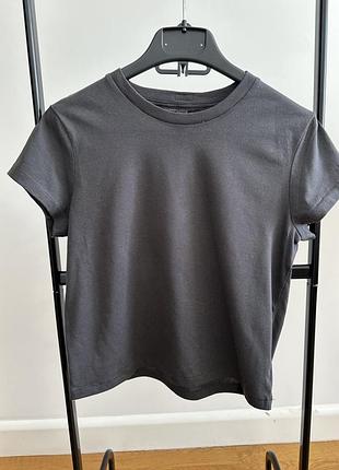 Skimsusa оригинал relaxed tees shrunnken t-shirt ash s укороченная футболка топ смс