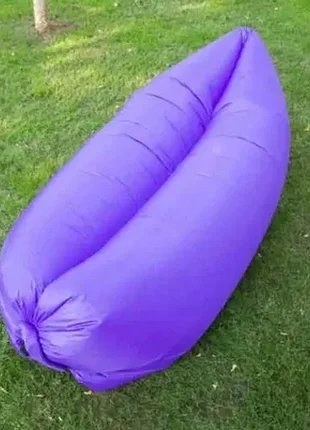 Ламзак надувной матрас для отдыха air cushion 180х70 фиолетовый