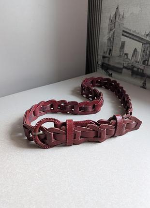 Ремень ремешок пояс из натуральной кожи плетеный женский универсальность размеров