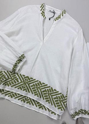 Блуза zara з вишивкою