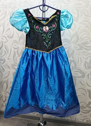 Костюм карнавальний сукня принцеса анна disney frozen крижане серце холодне серце на вік 5-6 років