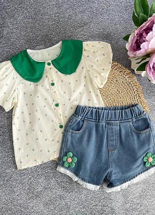 Літній костюм для дівчинки