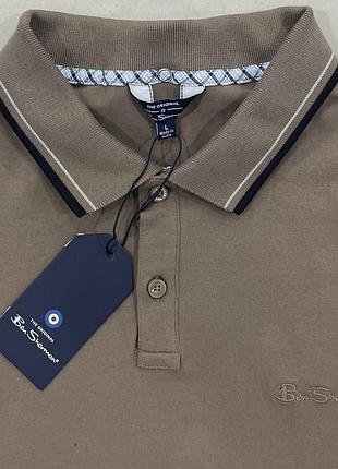 Поло ben sherman (england) shitake (95% cotton/5% spandex) р.l,xl (нова!оригінал!люкс!sale)