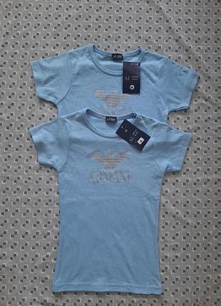 Футболка с круглым вырезом из смеси коттон полиэстер armani jeans