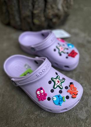 Crocs classic kids lavender детские кроксы сабо crocs kids lavender