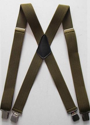 Широкі чоловічі подовжені підтяжки великого розміру 130 см (польща)