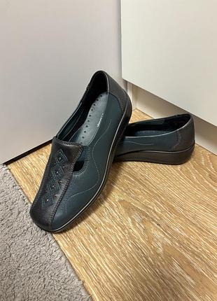 Туфли кожаные hotter 37 размер, женские кожаные туфлы