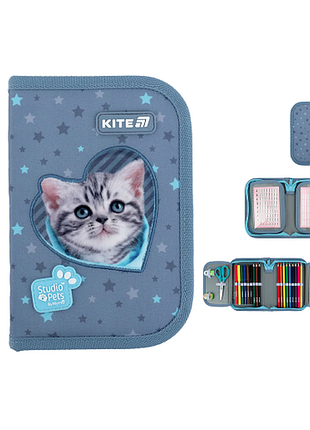 Kite пенал с наполнением sp25-622h-3 studio pets