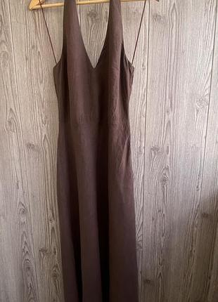 Дивовижна сукня 100% льон 🤎от massimo dutti
