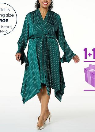 🥰 міді сукня в горошок плісе everyday jones