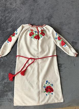 Плаття з вишивкою лляне, довжина виробу 85 см