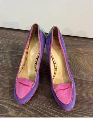 Замшевые туфли на каблуке paul smith 38р