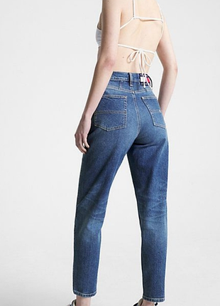 tommy Czarna jeans mom высокая посадка момы 25/30 как новые