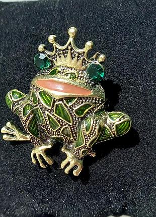Брошка царевна-лягушка прикраса