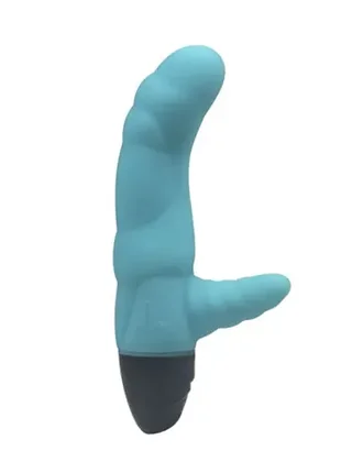 Вібратор рельєфний adrien lastic cyclone blue зі стимуляцією точки g, два мотори