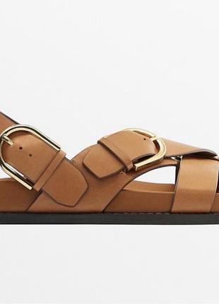 Кожаные обалденные босоножки/сандали massimo dutti с лимитированной коллекции.4 фото