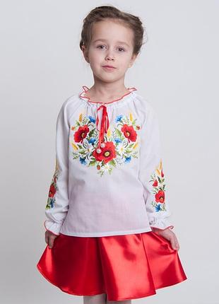 Девчачья вышиванка "маки василька"