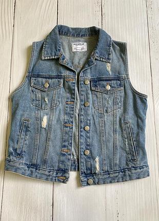 Джинсова жилетка pull &amp; bear