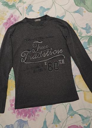 Кофта лонгслив для мальчика на 11-12роков цвет серый