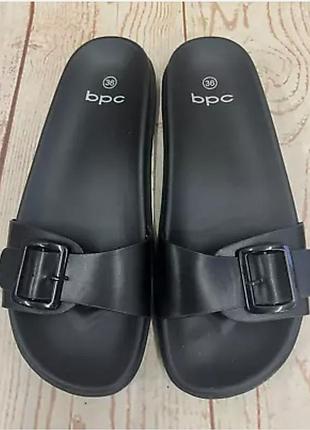 Шлепанцы кожаные bonprix