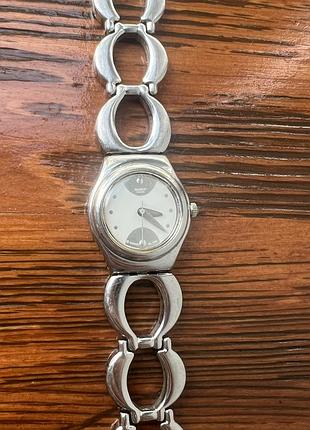 Swatch irony steel швейцарський годинник для жінок  2000 рік. нова батарея! колекційний