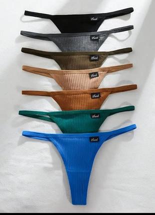 Трусики женские стринги s в рубчик