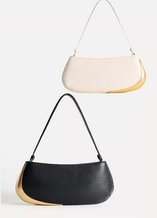 Сумка на плече з металевою деталлю zara new