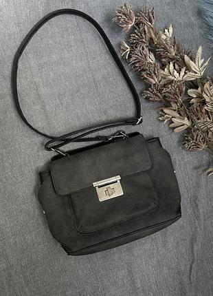 Сумка графіт на плече