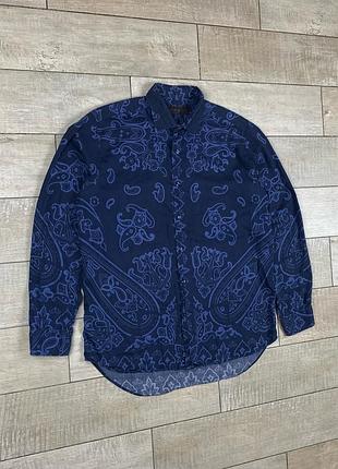 Etro paisley button down casual long sleeve shirt men’s size l рубашка сорочка