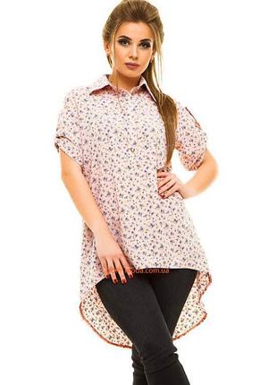 Рубашка блуза удлиненная