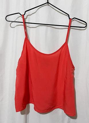 Летняя коралловая майка женская, кроп-топ pull &amp; bear
