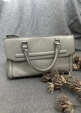 Сумка сіра срібло zara