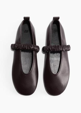 Балетки жіночі бордові hm new