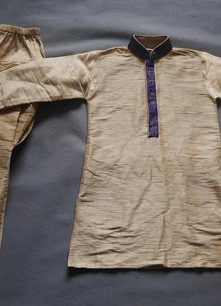 Индийская восточная одежда для мальчиков 7-8 лет. туника. курта. сари.