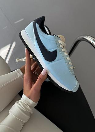 Жіночі кросівки nike cortez,  блакитні кросівки найк кортез, ретро стиль