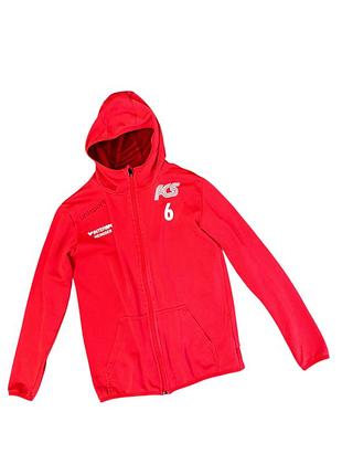 Р. 42-44/xs-s спортивная красная кофта (олимпийка) на молнии